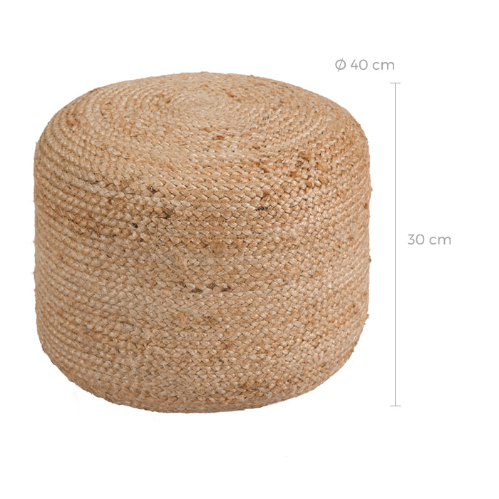 acheter pouf rond confortable en jute