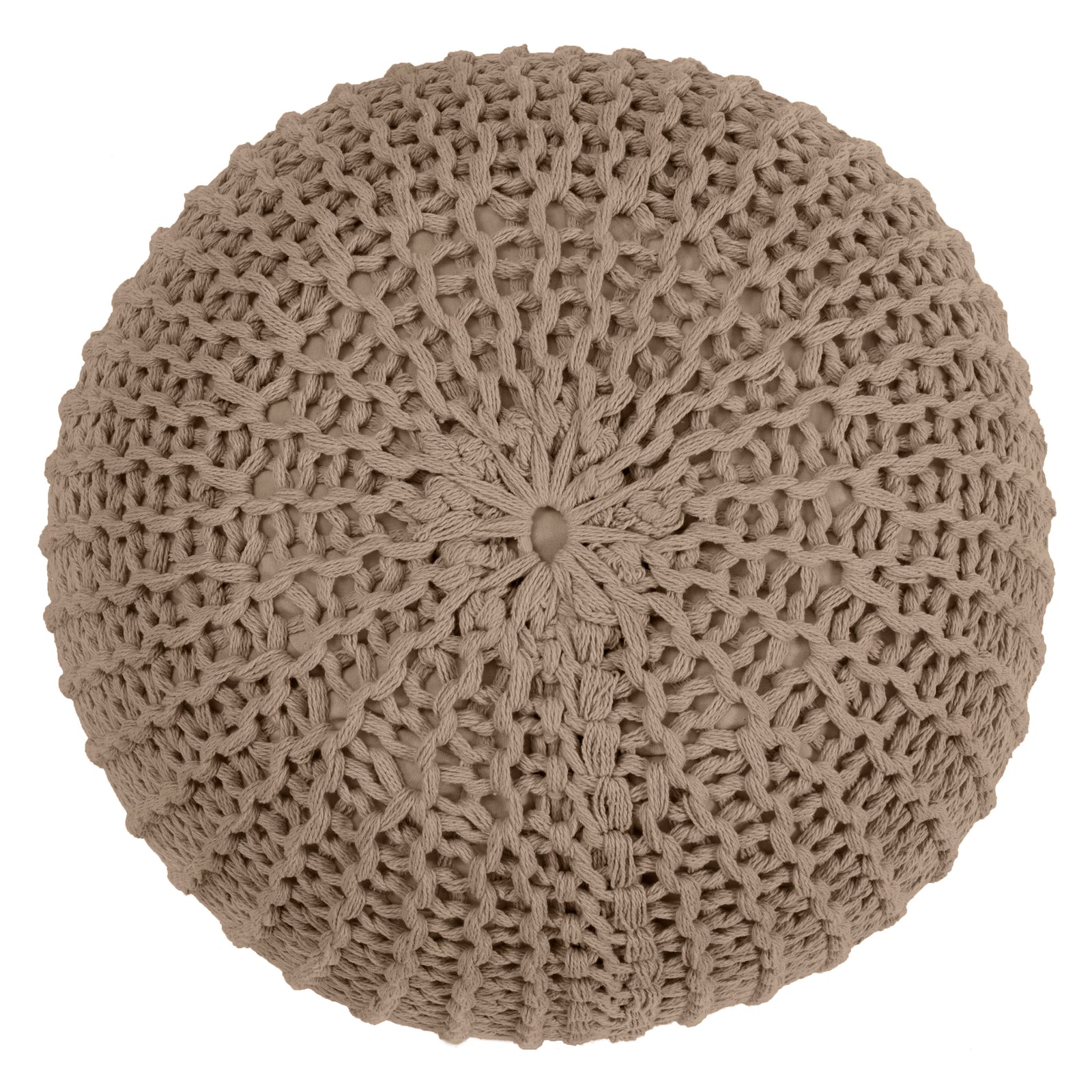 acheter pouf scandinave taupe