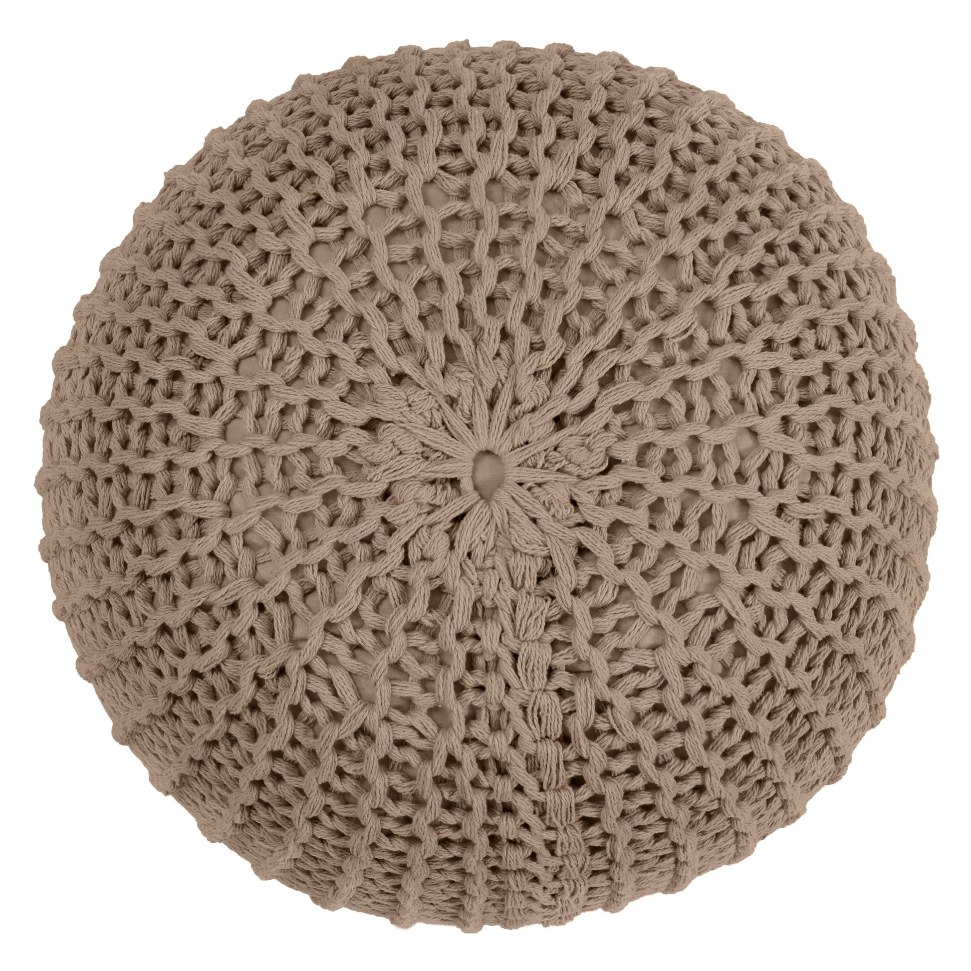 acheter pouf scandinave taupe