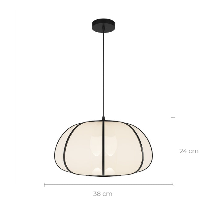 acheter suspension en bambou naturel noir hana