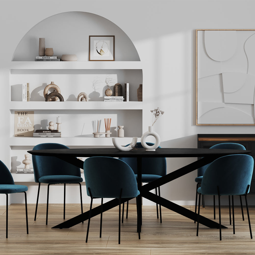 acheter table 240 cm noir en bois