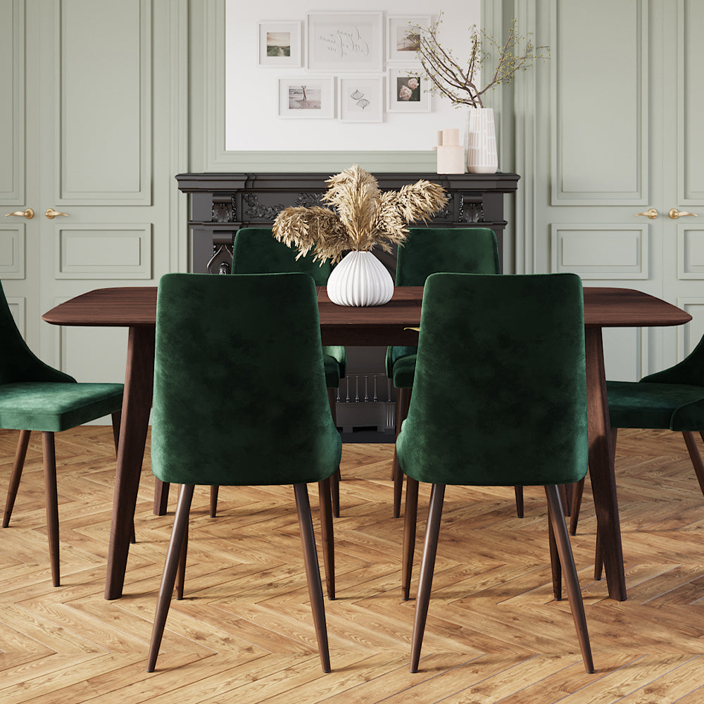 acheter table a manger extensible bois fonce