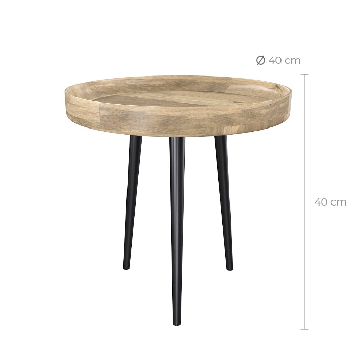 acheter table appoint en bois de manguier clair
