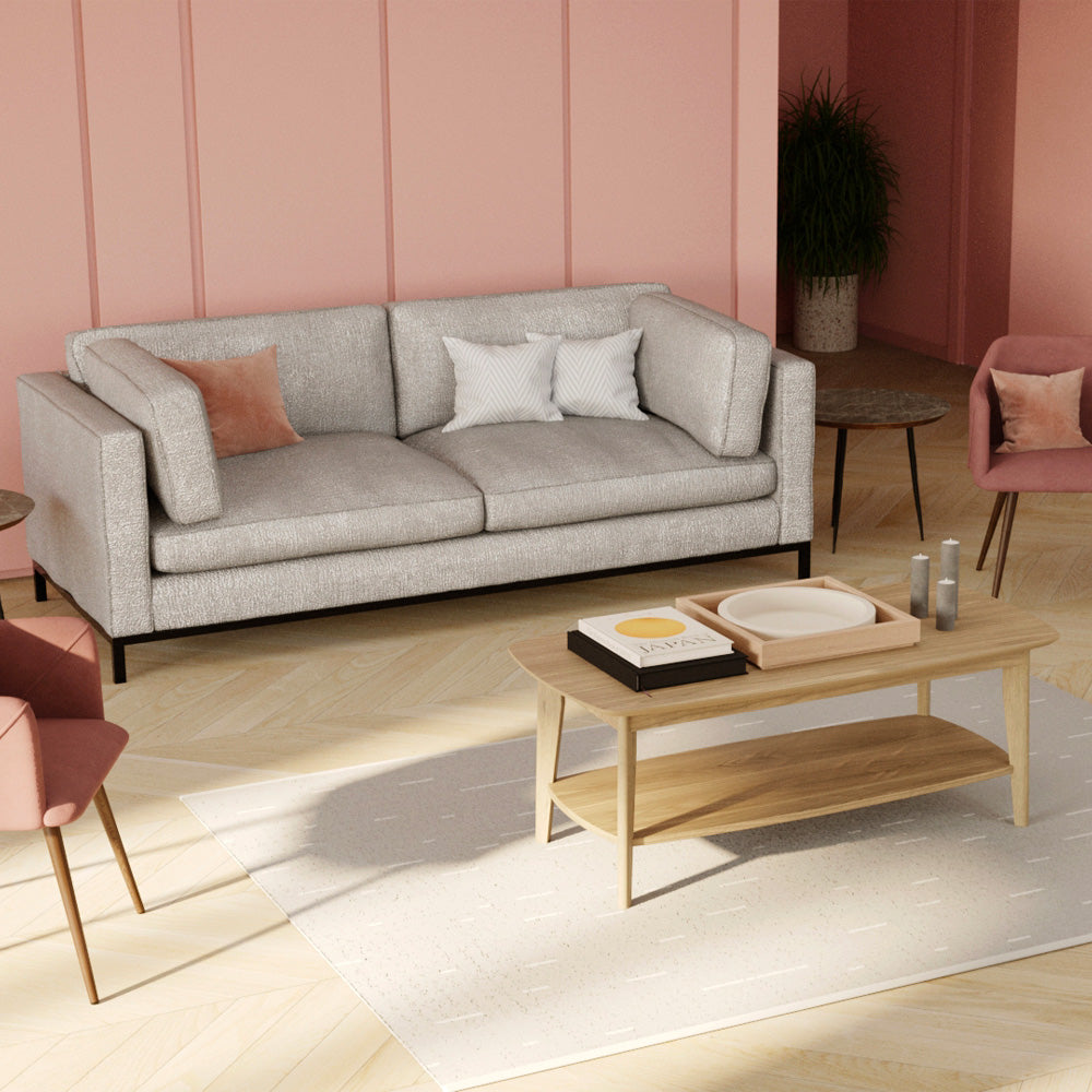 acheter table basse avec etagere en bois naturel