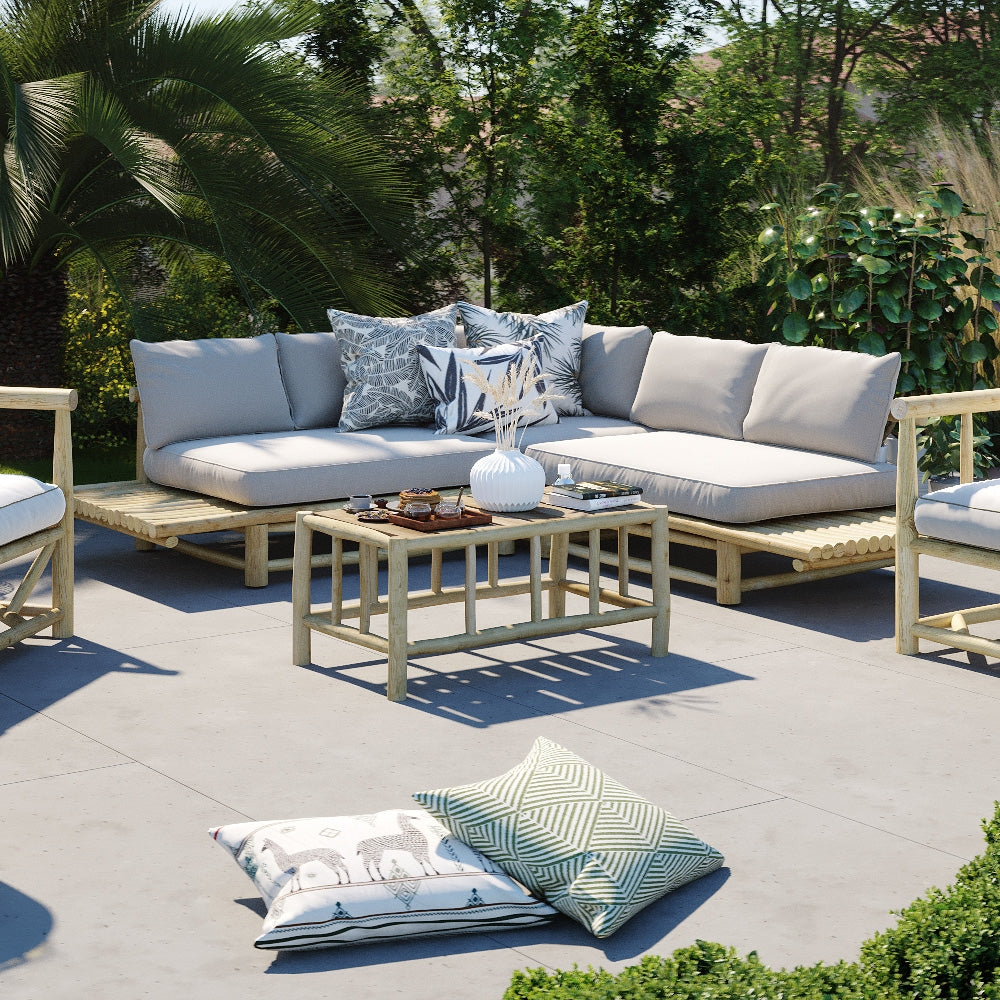 acheter table basse de jardin en teck design