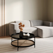 acheter table basse en bois noir lukut