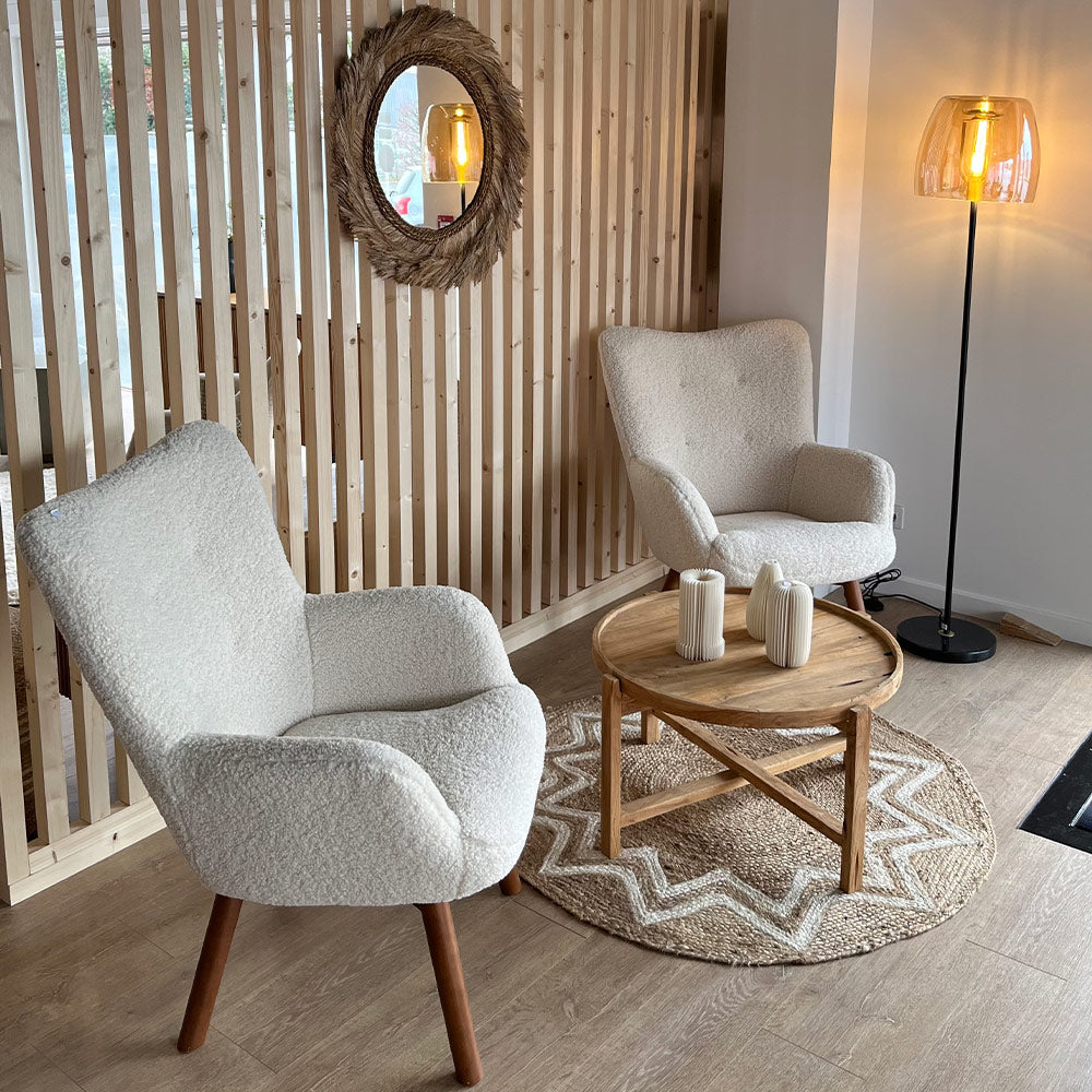 acheter table basse en bois teck 70 cm