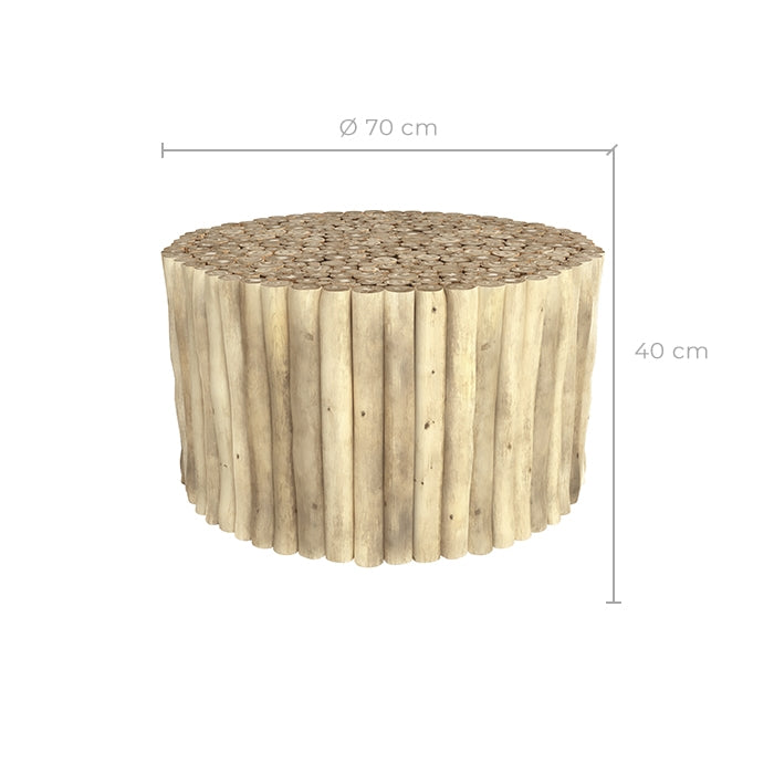 acheter table basse ronde bois clair
