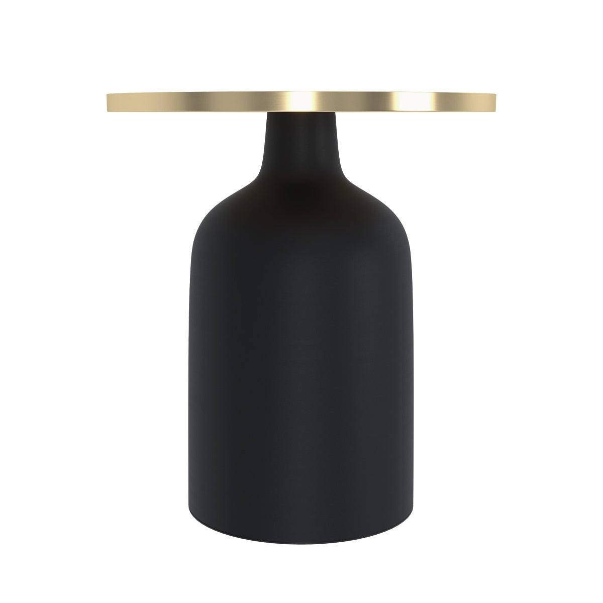 acheter table d appoint ronde doree et noire