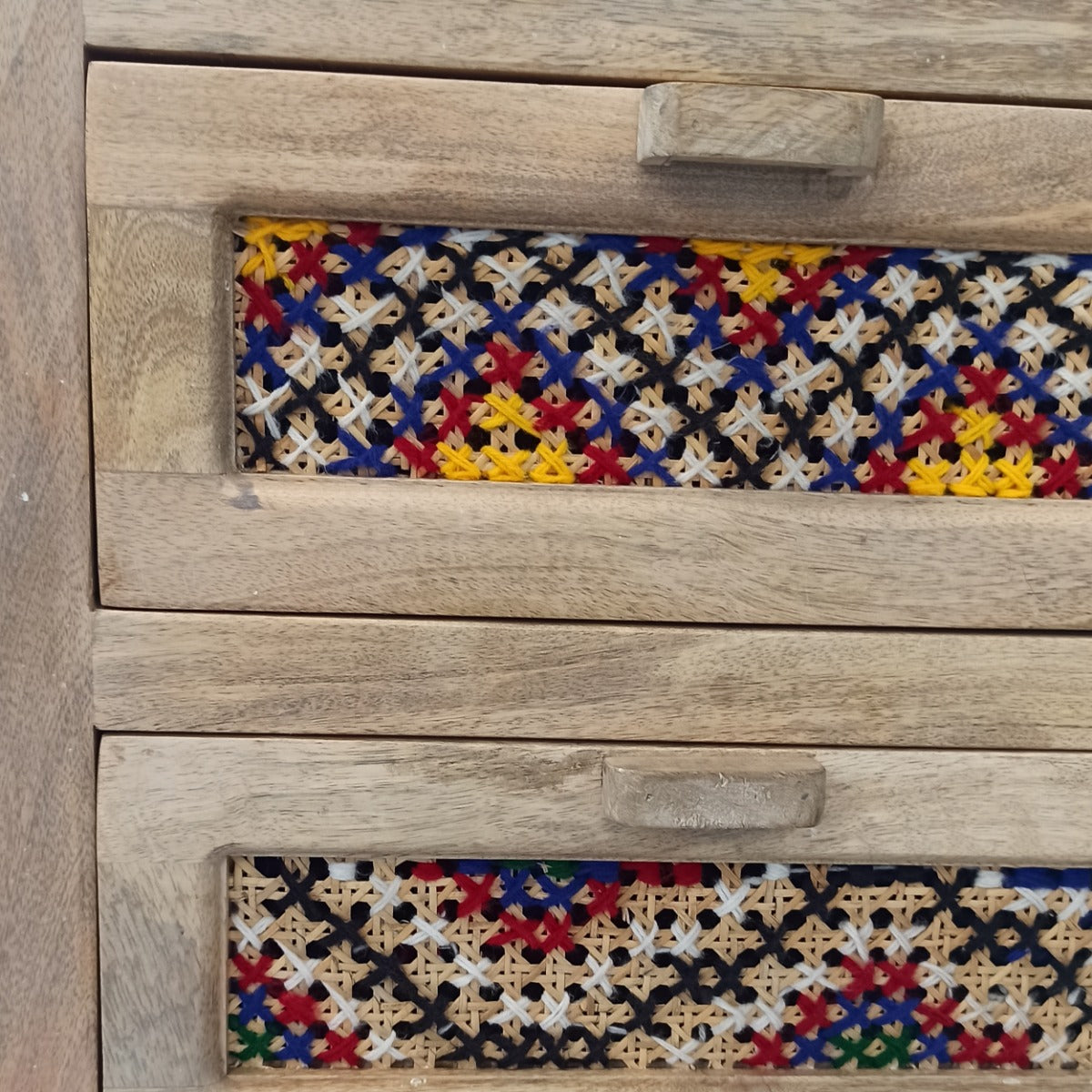 acheter table de chevet 2 tiroirs en bois de manguier