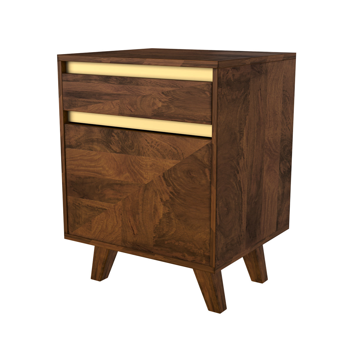 acheter table de chevet bois fonce avec rangement