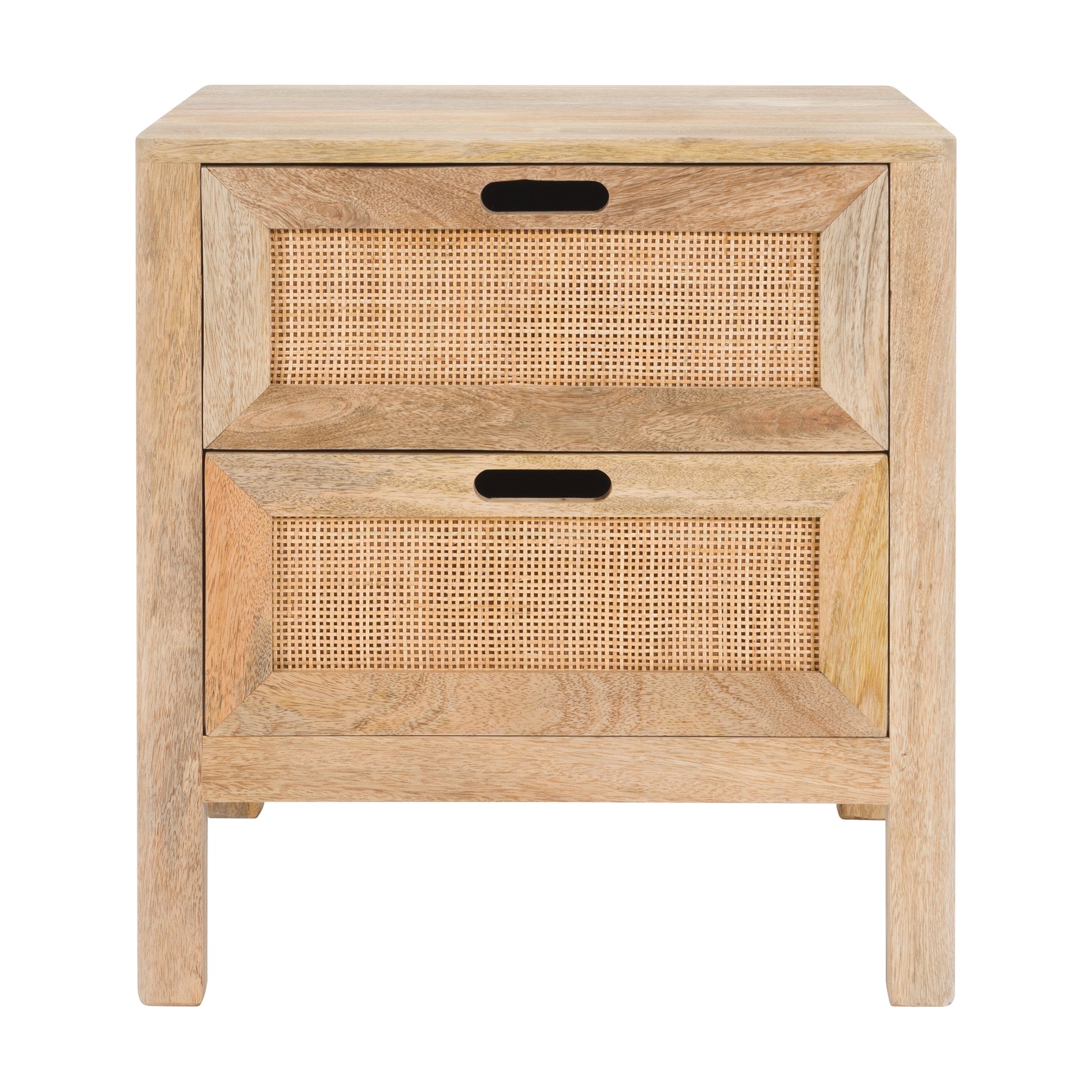 acheter table de chevet en cannage et bois
