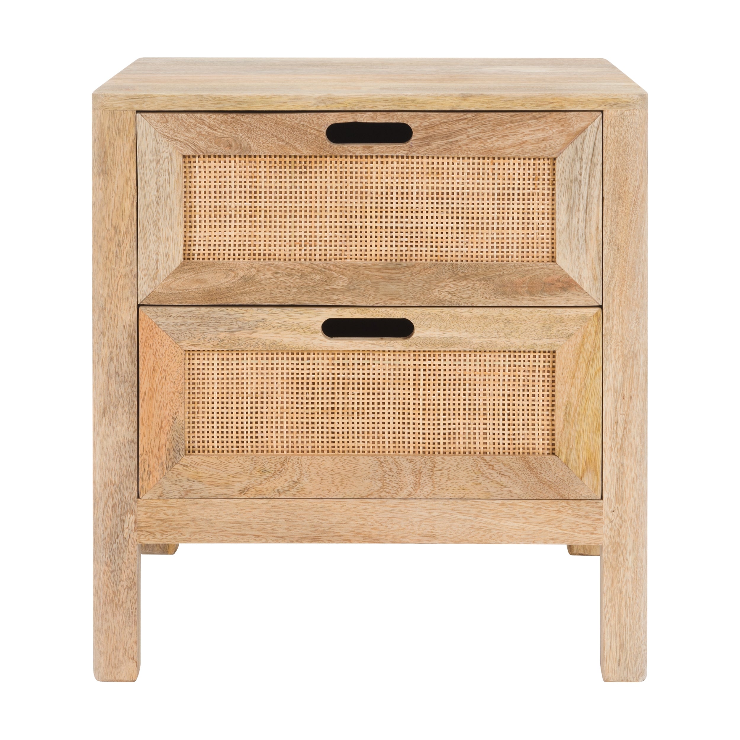 acheter table de chevet en cannage et bois