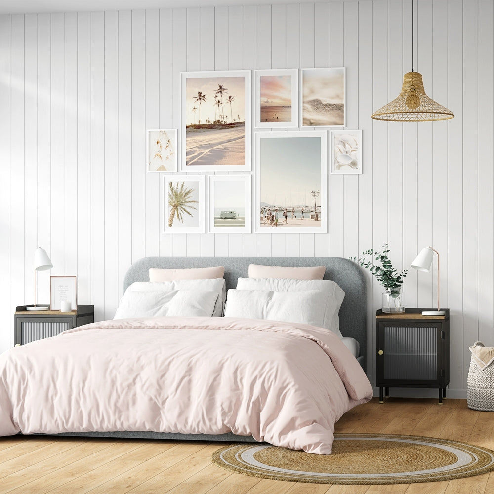 acheter table de chevet en metal noir et vitre