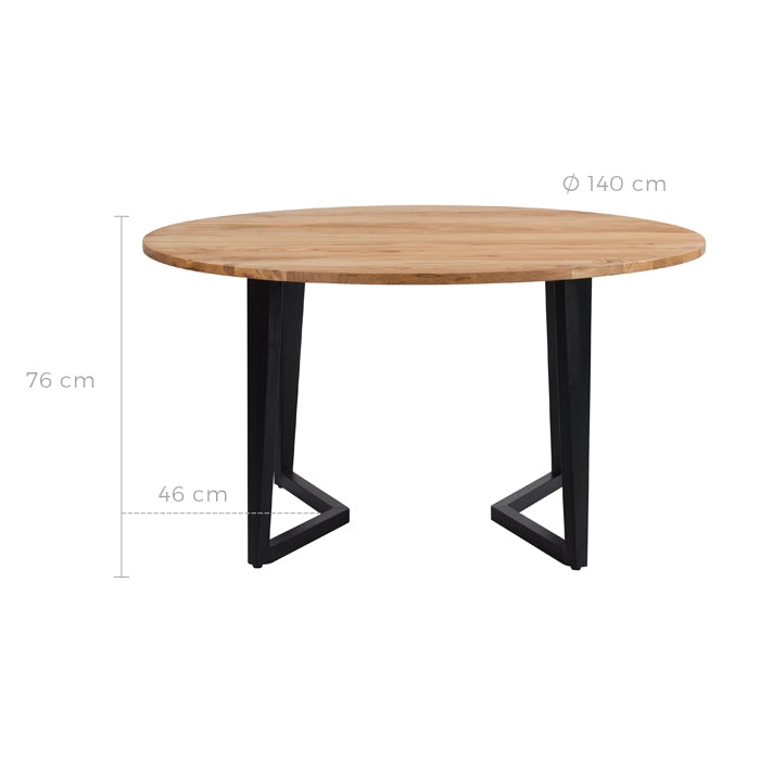 acheter table de repas en bois ronde