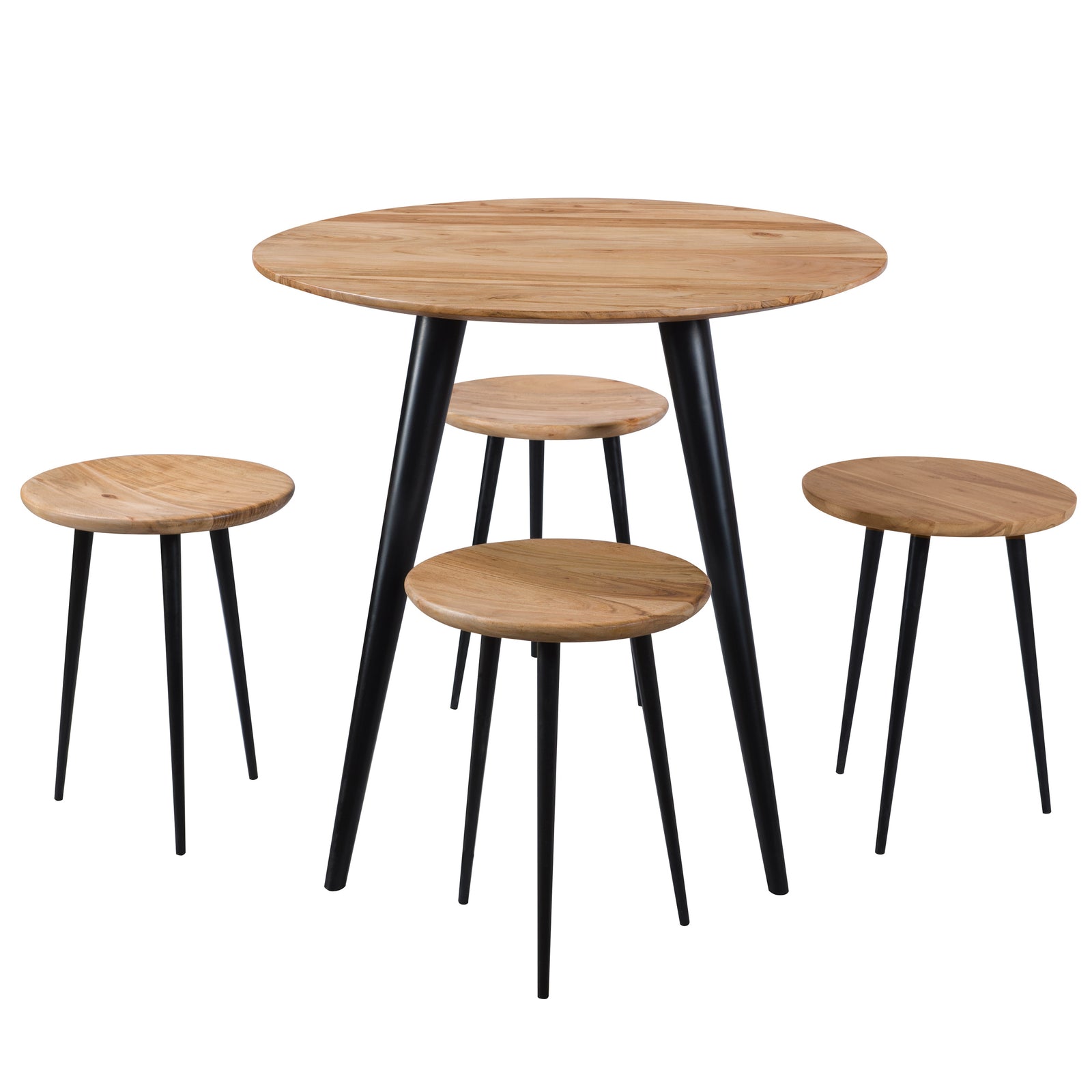 acheter table en acacia ronde indus