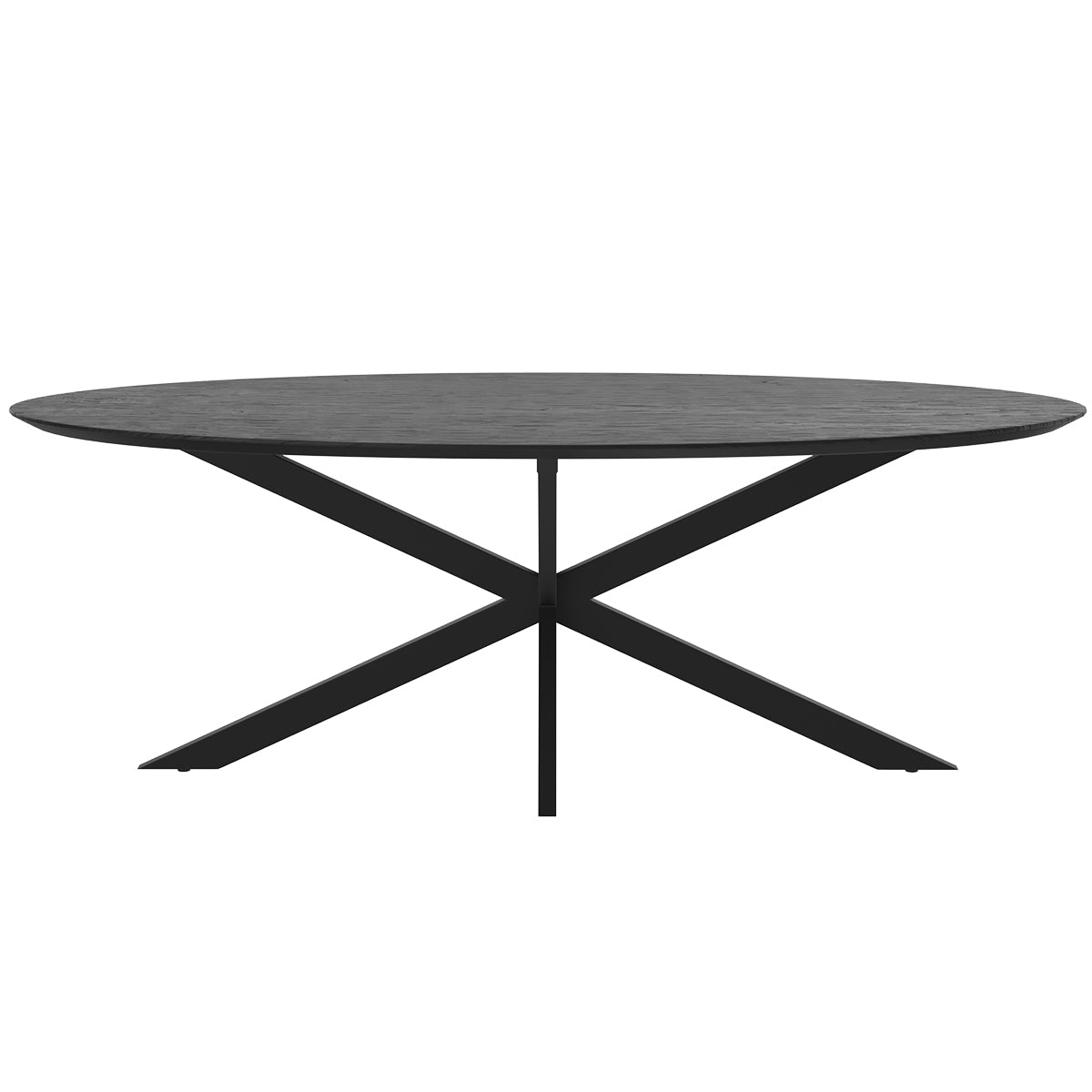 acheter table ovale en bois teinte noir sparo