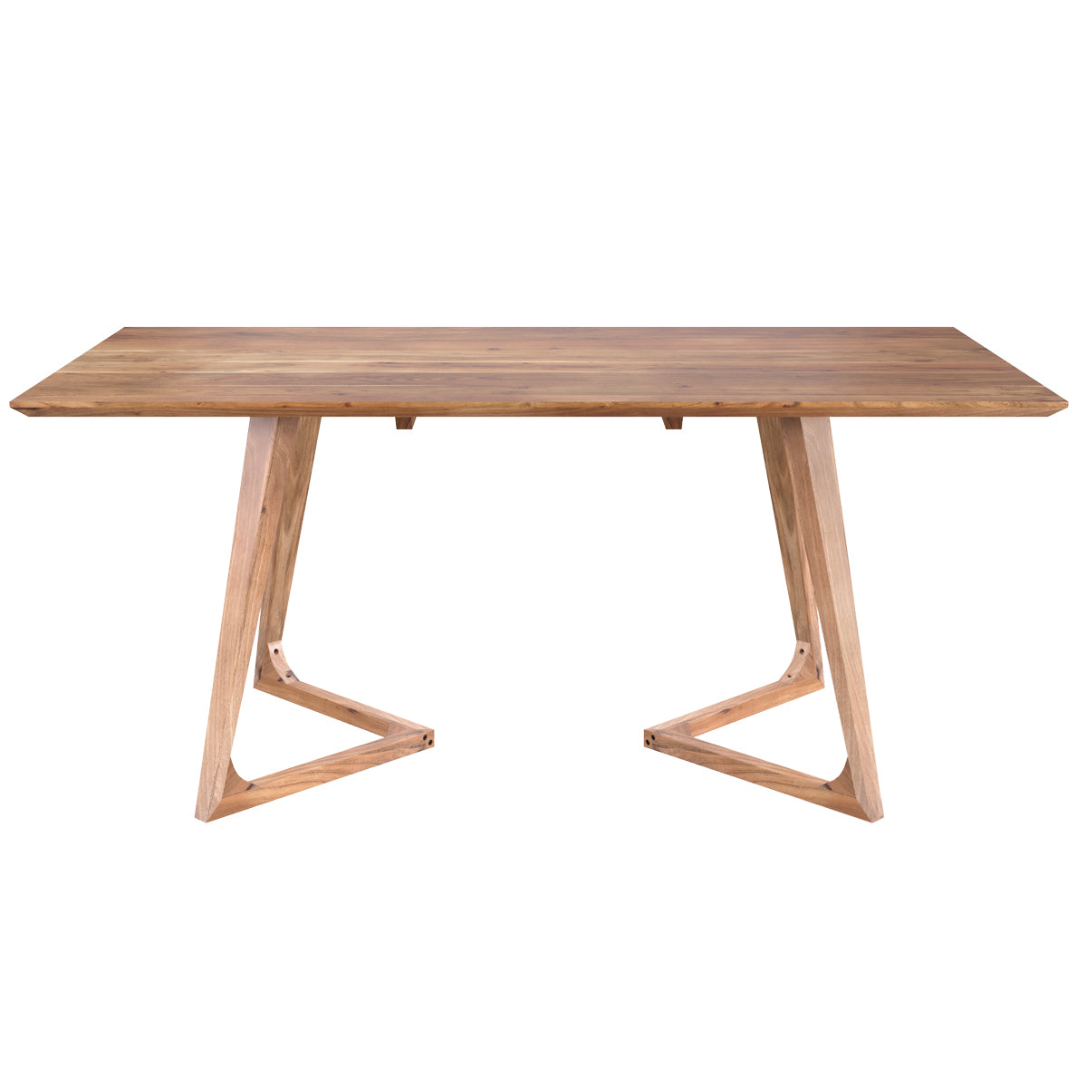 acheter table rectangulaire six personnes en bois d acacia et metal 175 cm