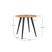 acheter table ronde pieds metal rdv deco