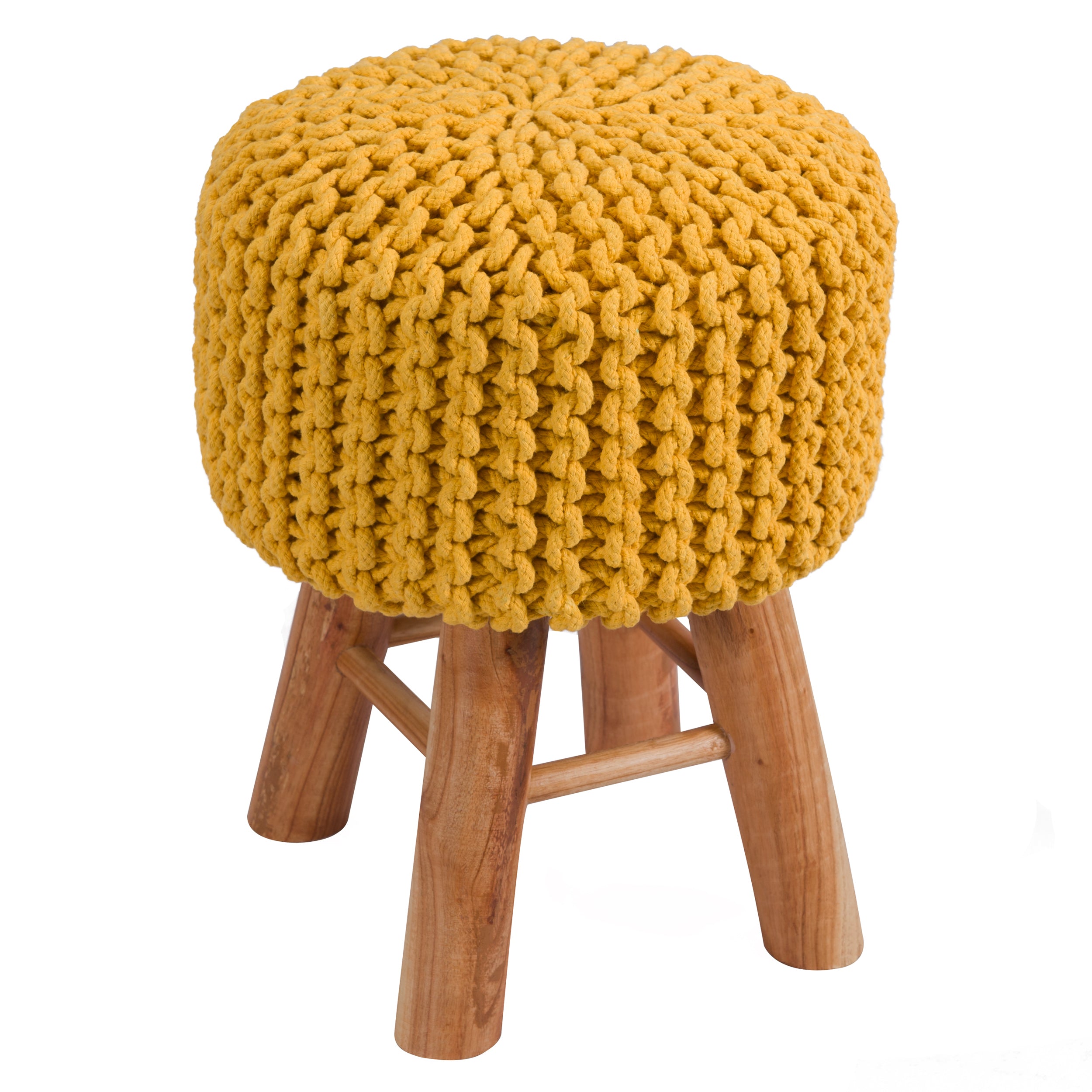 acheter tabouret scandinave jaune tricot
