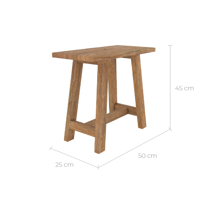 acheter tabouret bois teck recycle