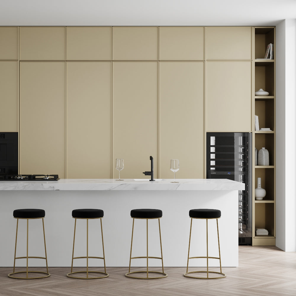 acheter tabouret de bar en velours noir lot de 2