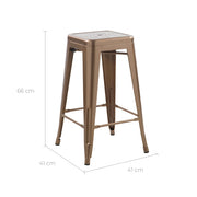 acheter tabouret de bar mat indus