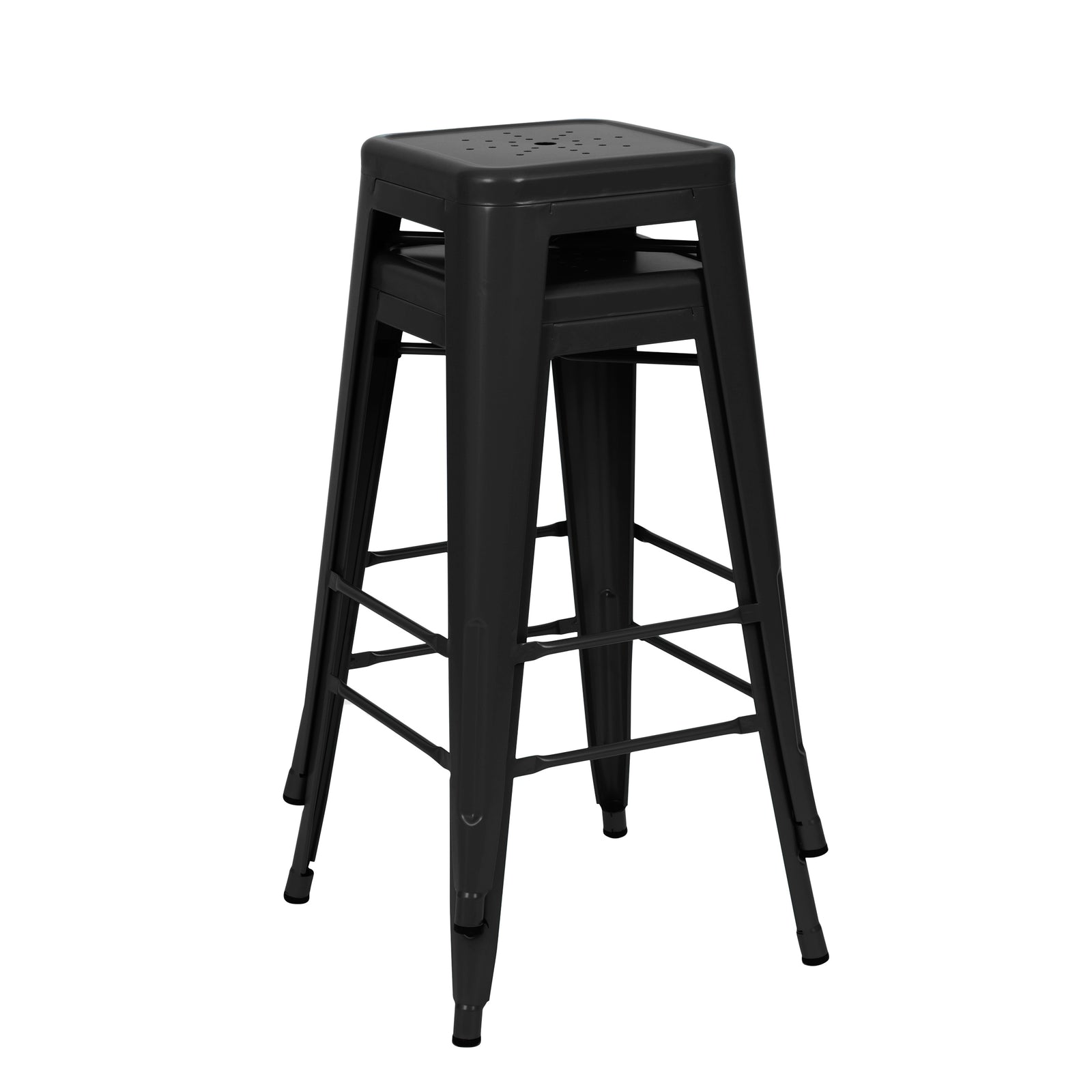acheter tabouret de bar noir industriel lot de 2