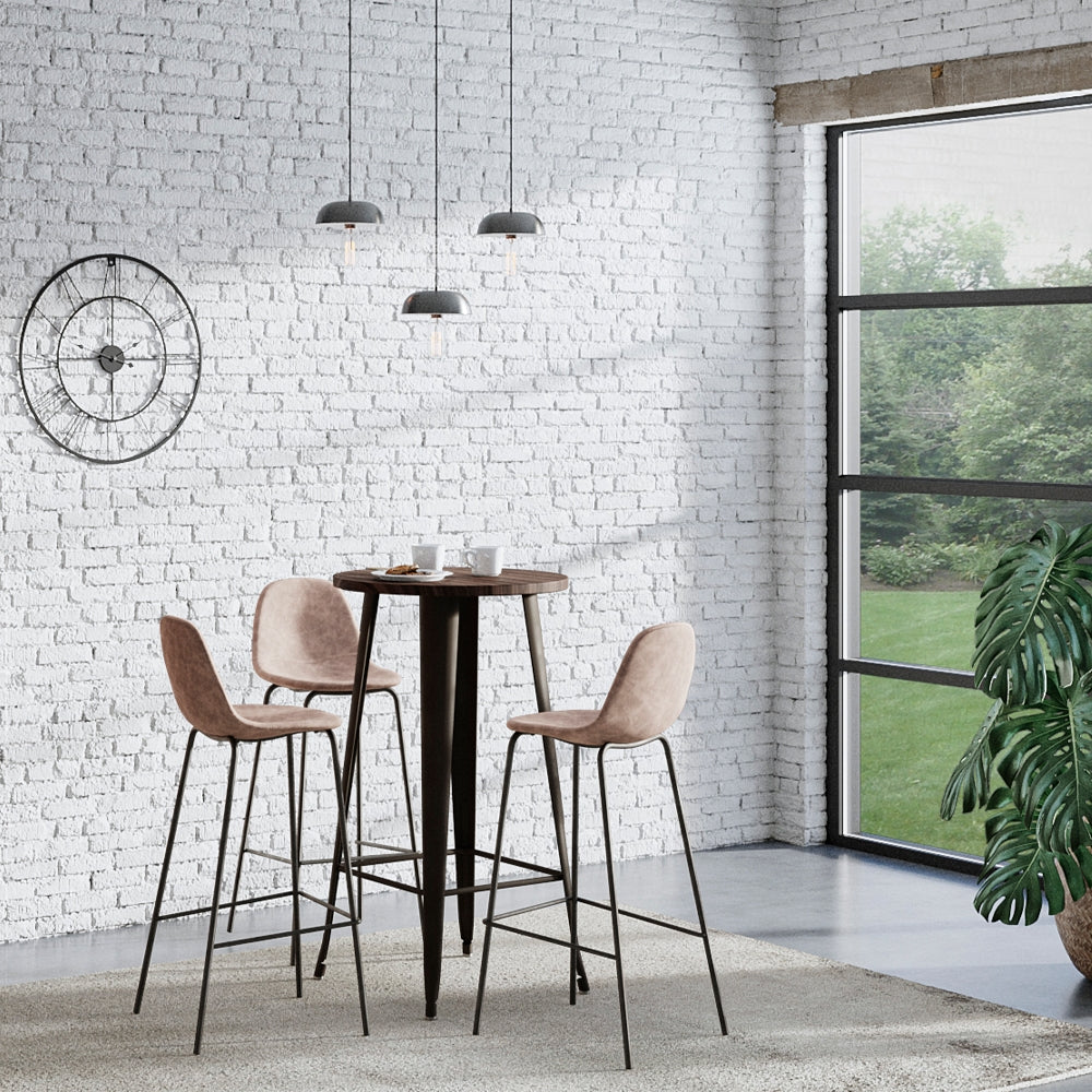 acheter tabouret de bar taupe industriels