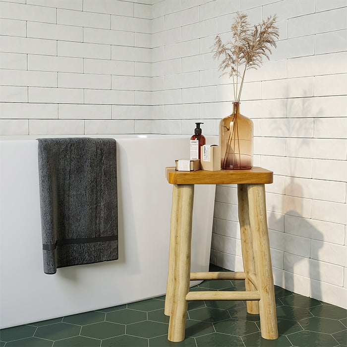 acheter tabouret en bois branche de teck