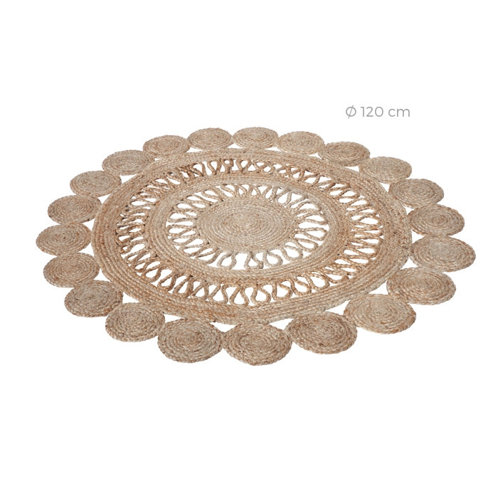 acheter tapis en jute dentelle