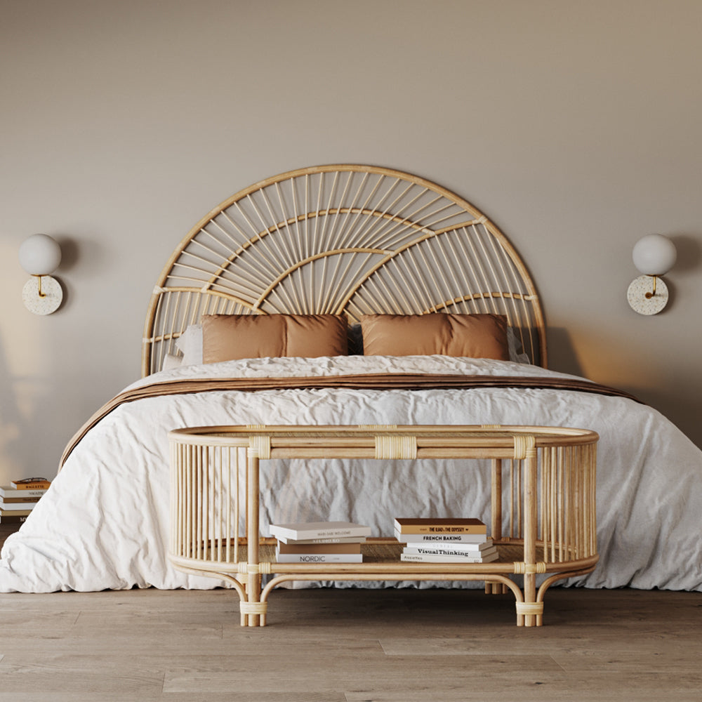 acheter tete de lit 140 cm en rotin