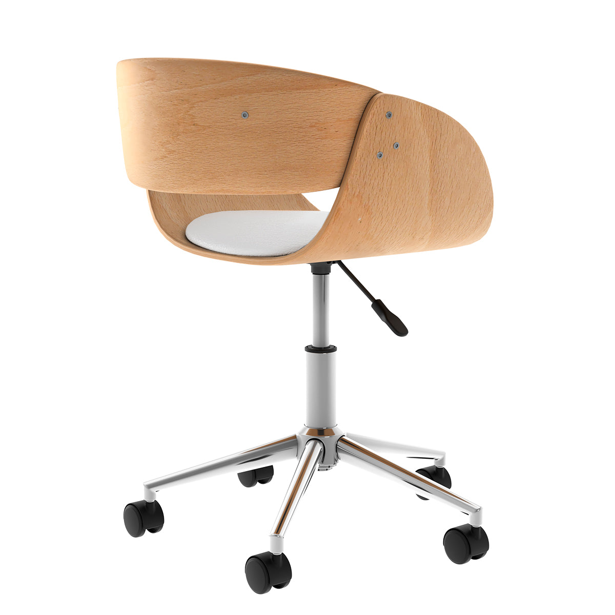 acheter une chaise bureau blanche rembour_e et pivotante en pu avec hauteur d assise reglable