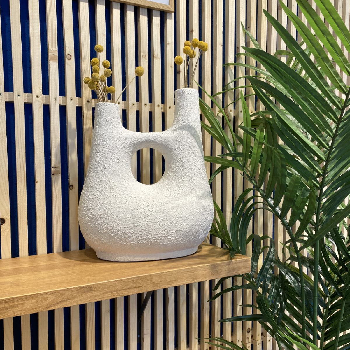 acheter vase decoratif en terre cuite blanche