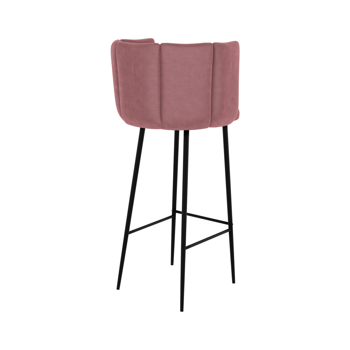 acheter_chaise_de_bar_rose_velours