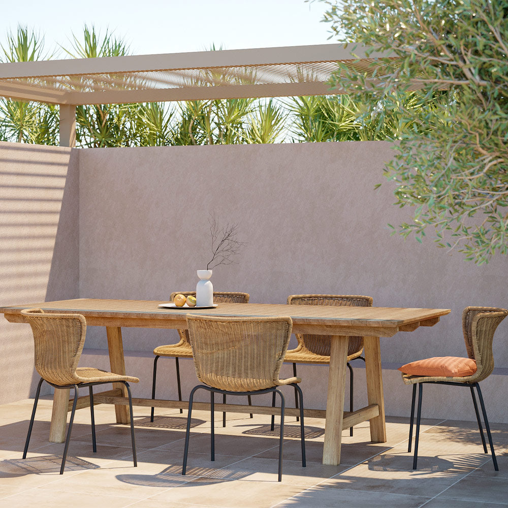 acheter table de jardin budi 240 cm en bois de teck massif
                            