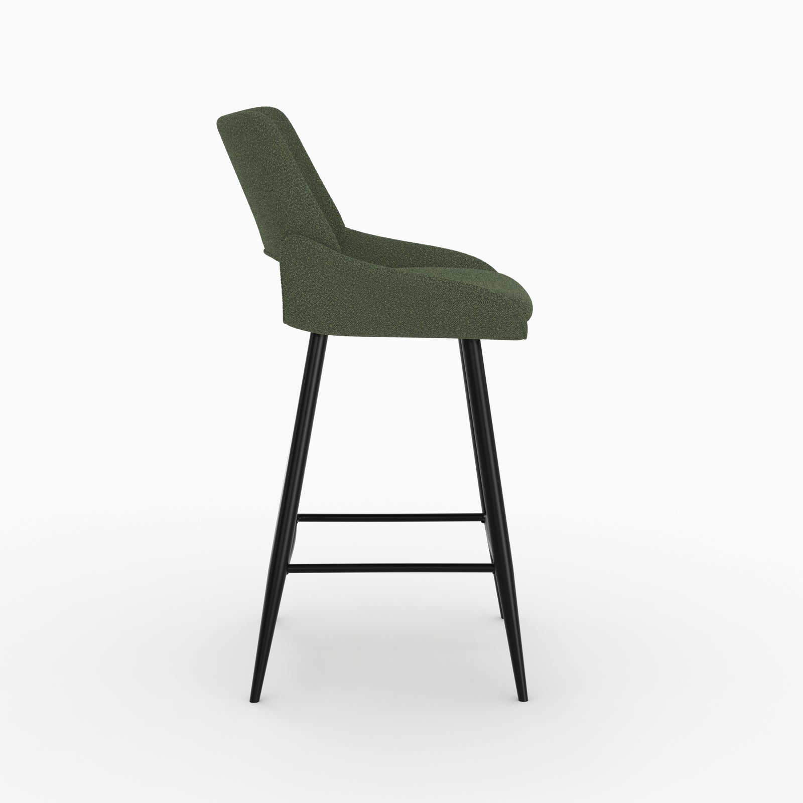 alfy chaise pour ilot central en tissu boucle vert 66 cm lot de 2