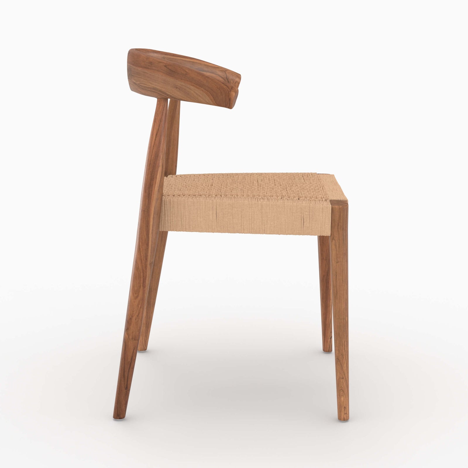 alia chaise en bois de teck cordage type loom lot de 2