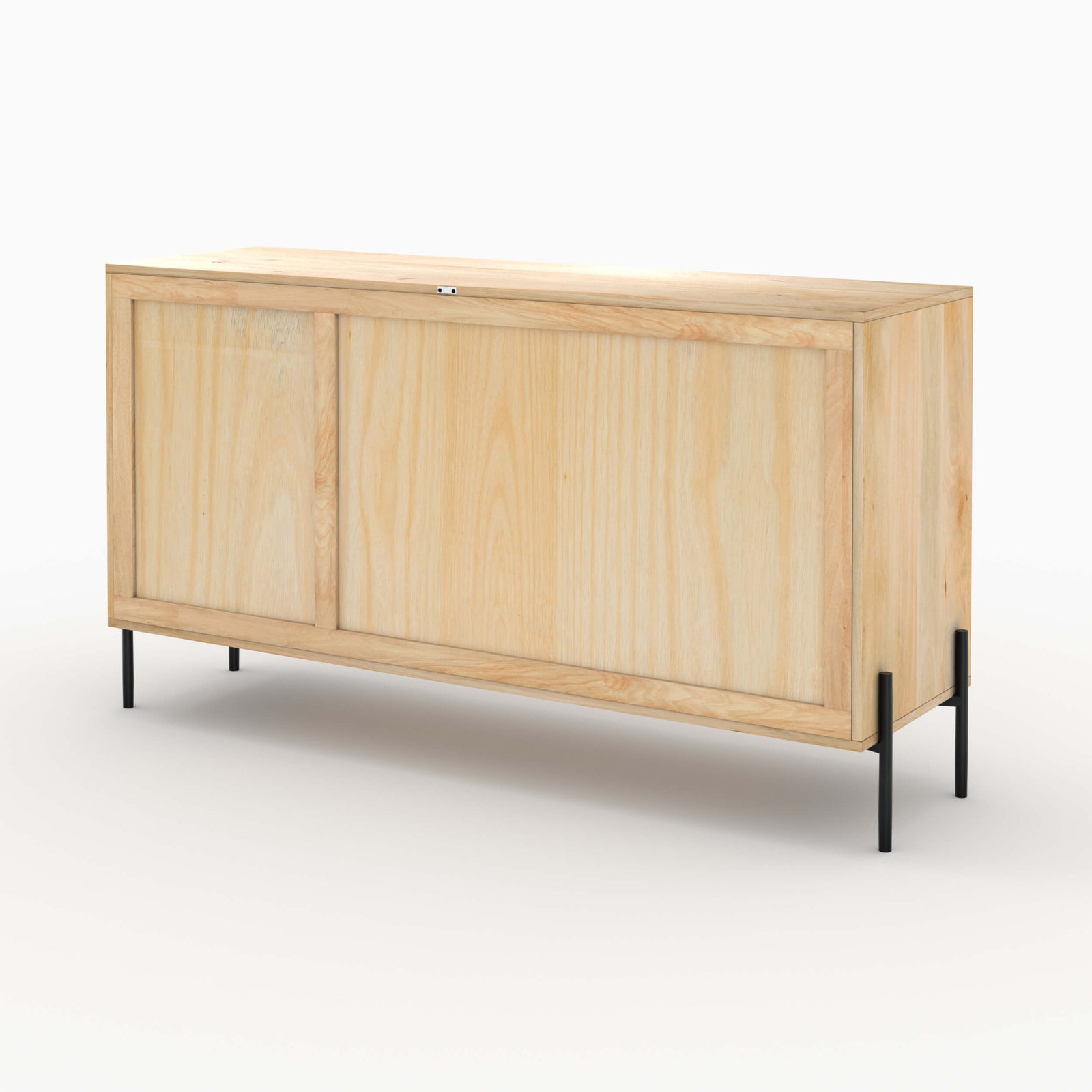 ama buffet en bois de manguier pieds noirs 3 tiroirs