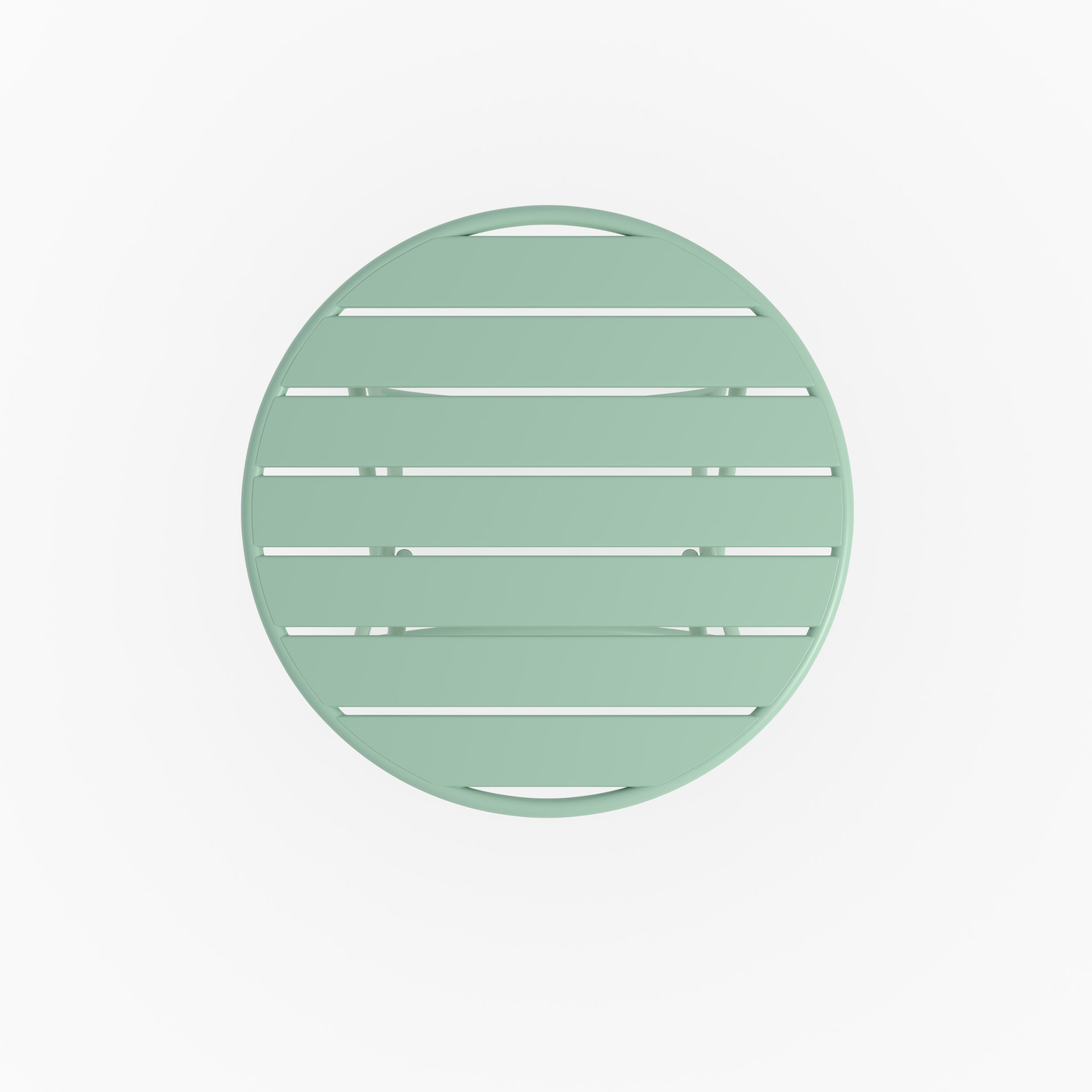 Table ronde et chaises de jardin pliantes Yumi 2 places en métal vert