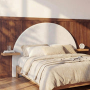 Tête de lit Fira en plâtre blanc cassé et bois d'acacia