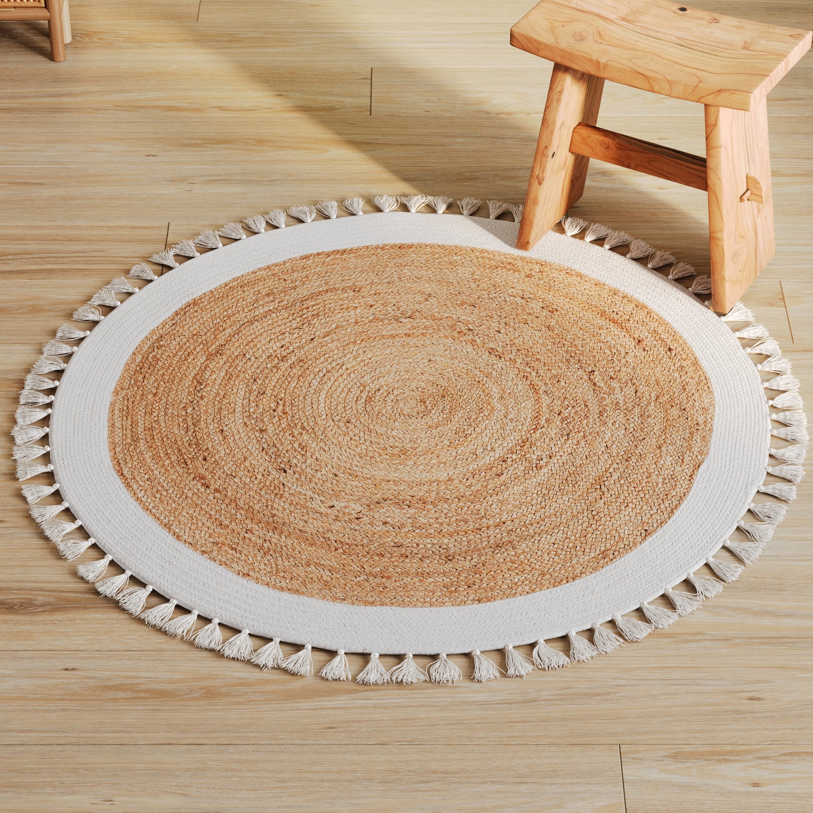 anais tapis rond jute naturel 120 cm
