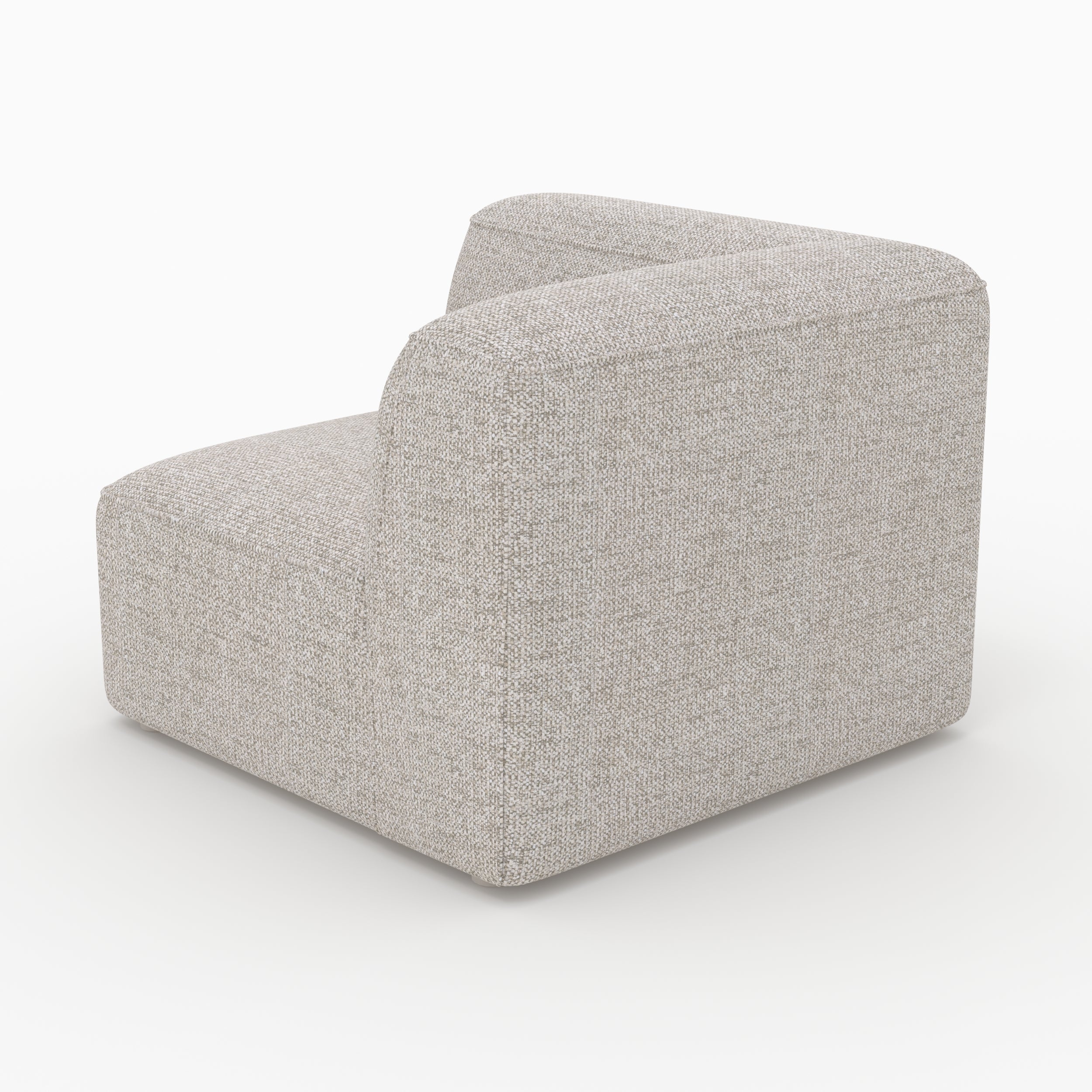 Angolo intercambiabile Hestia per divano modulare in tessuto beige