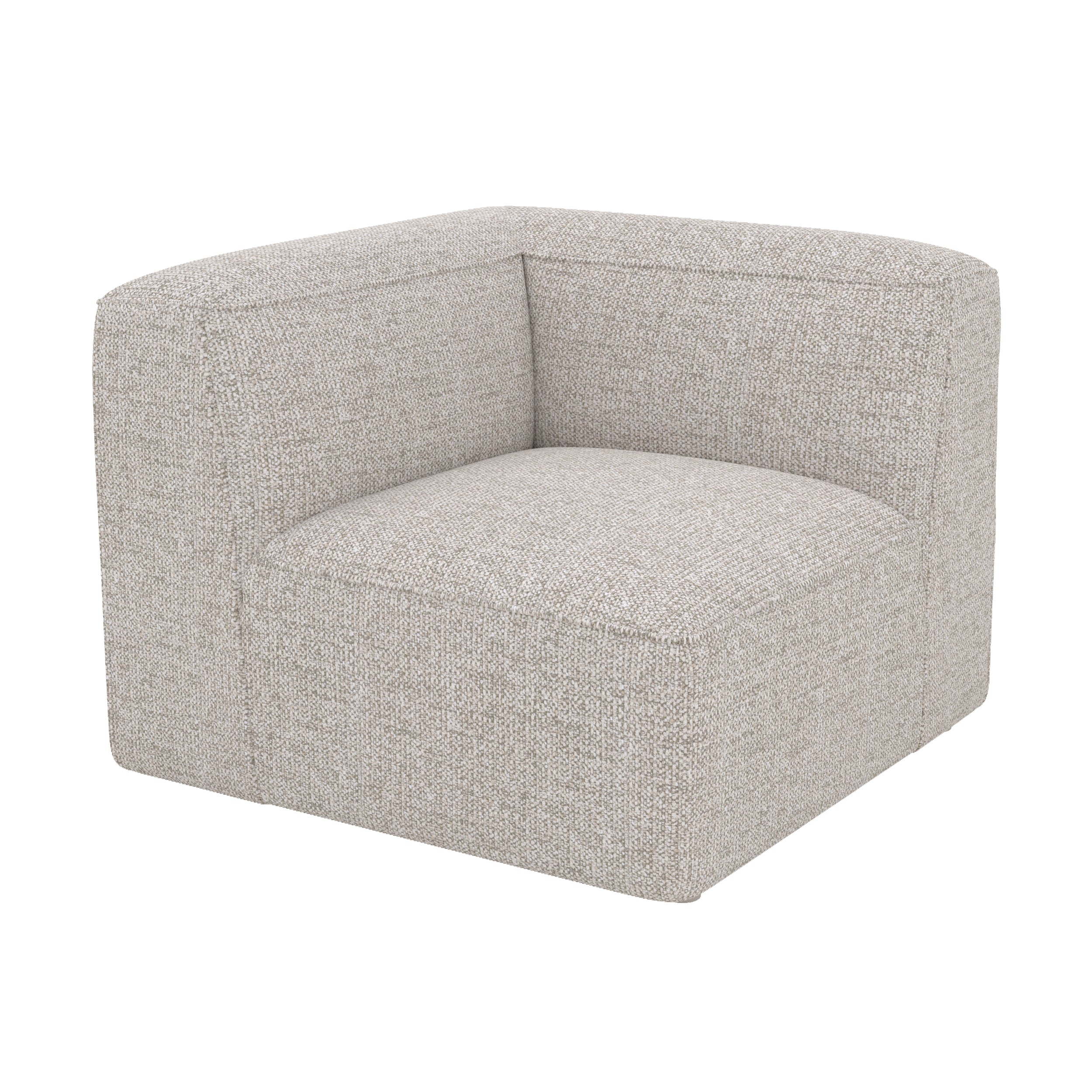 Angolo intercambiabile Hestia per divano modulare in tessuto beige