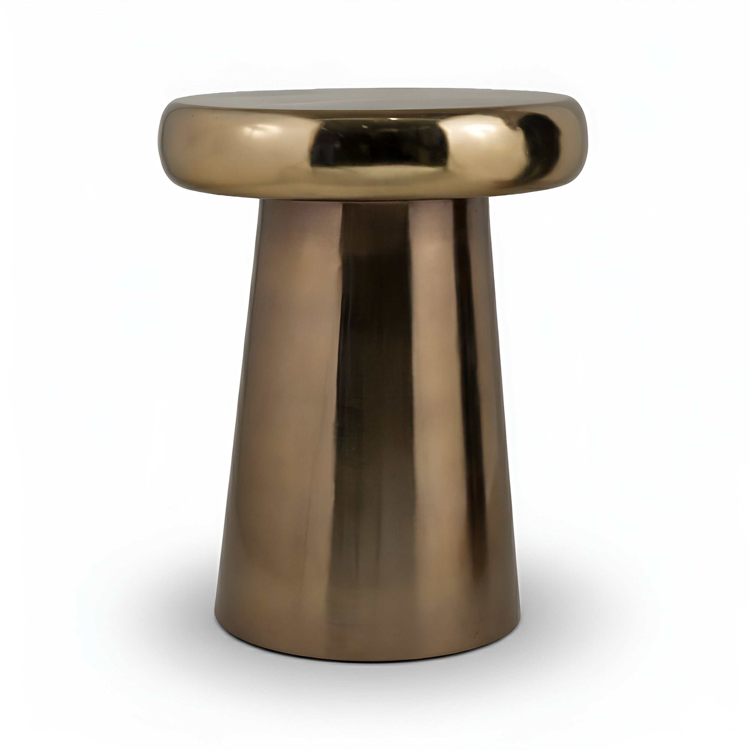 Table d'appoint Anouk en métal doré D40 cm