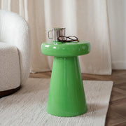 Table d'appoint Anouk en métal vert D40 cm