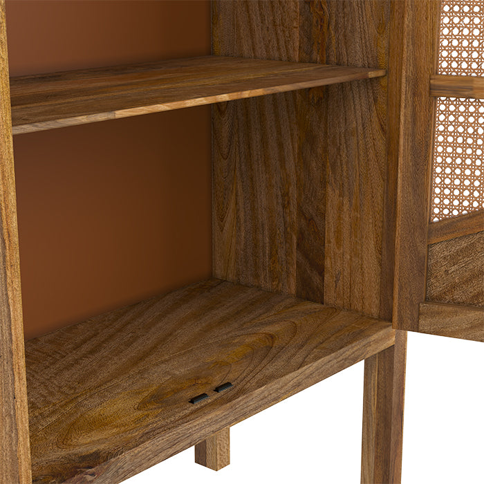 armoire tiki 2 portes en cannage