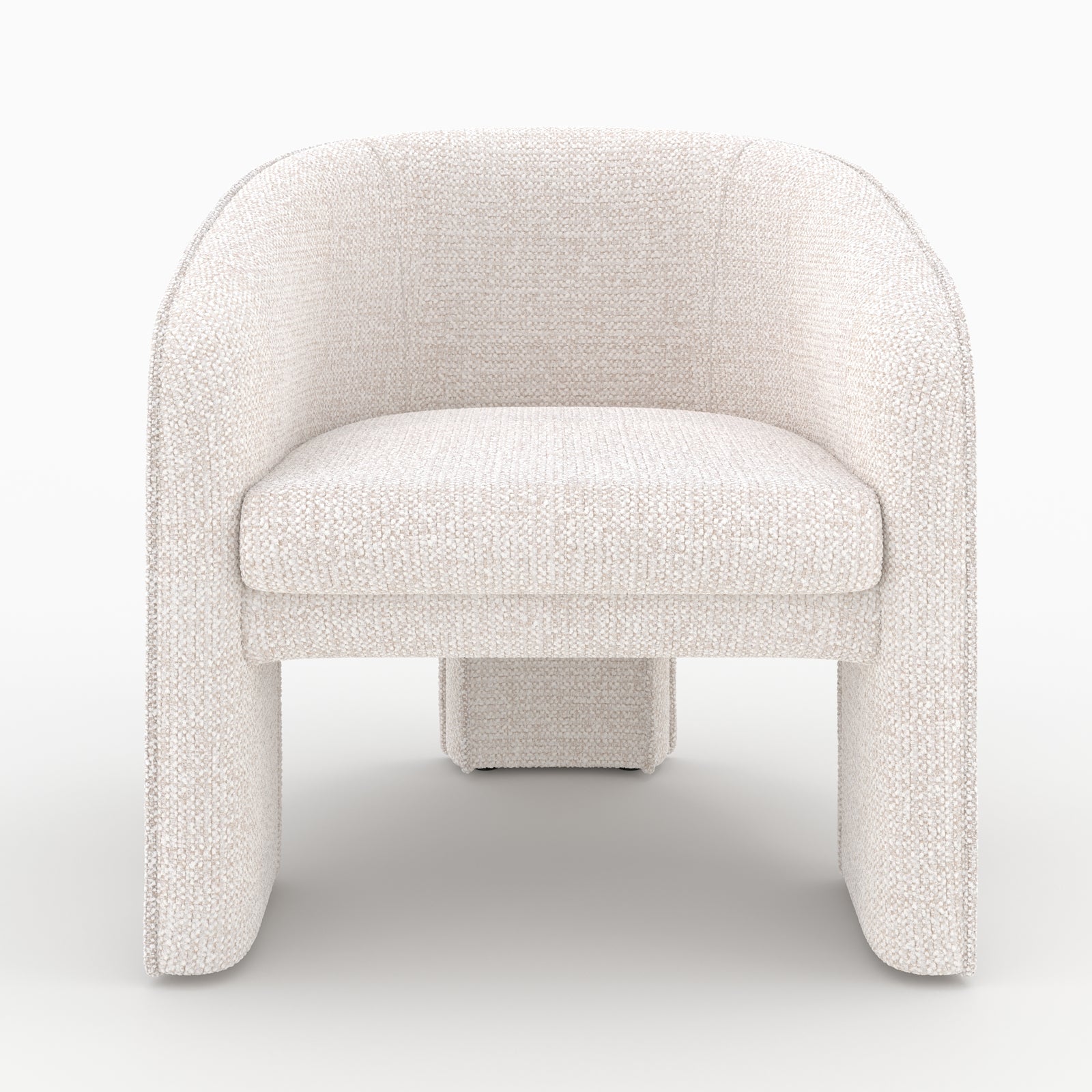 assise nelia fauteuil creme texture moderne