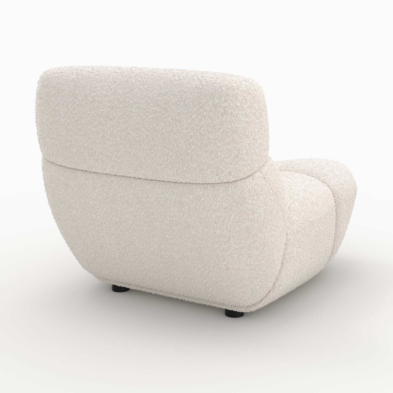assise relax teddy fauteuil boucle blanc moelleux