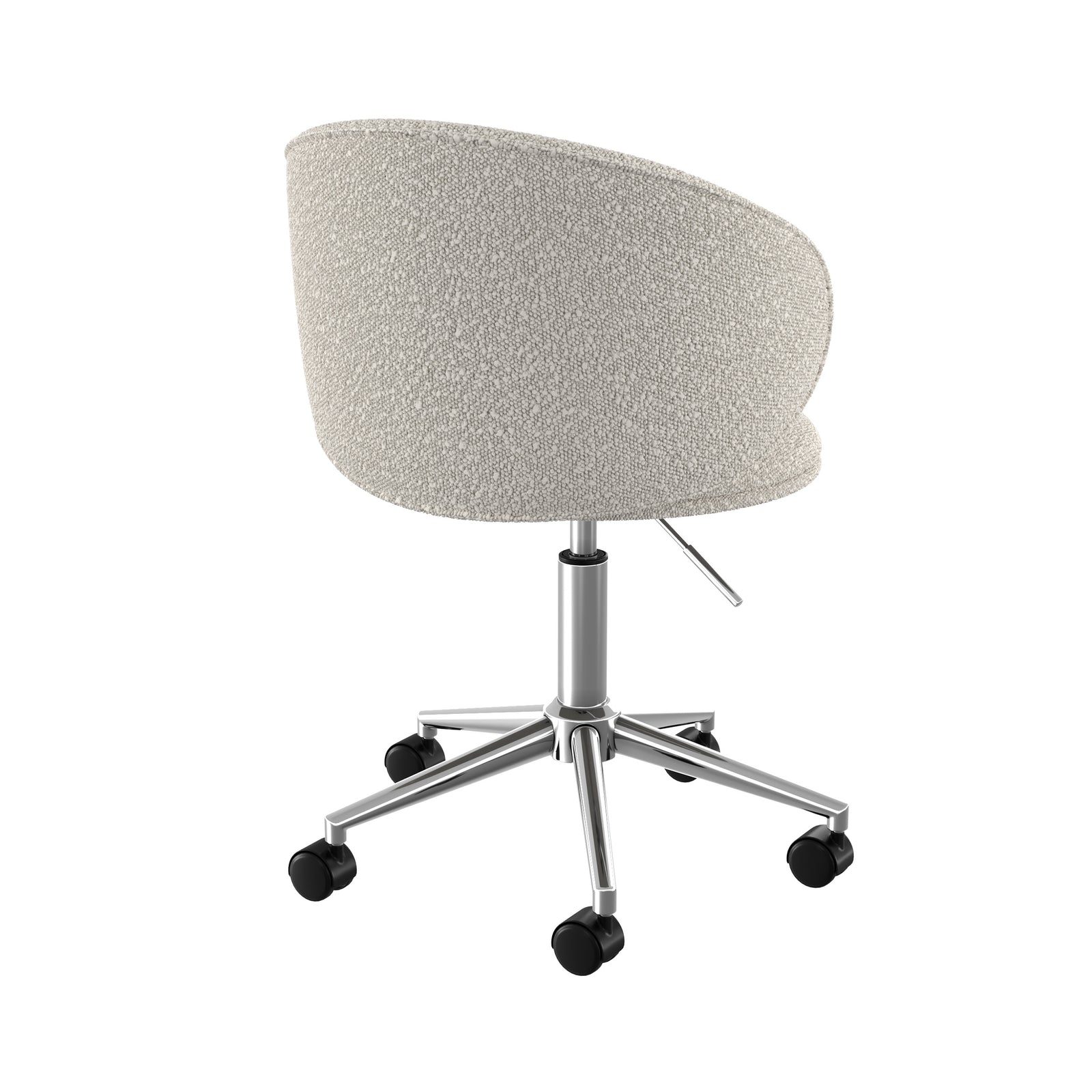 aurore chaise de bureau pivotante reglable tissu boucle blanc_1